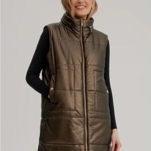 Women's Nikki Jones metallic Bronze Puffer Vest